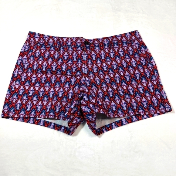Liz Claiborne Bright Multicolored Printed Classic Shorts Size 14 - Picture 1 of 7